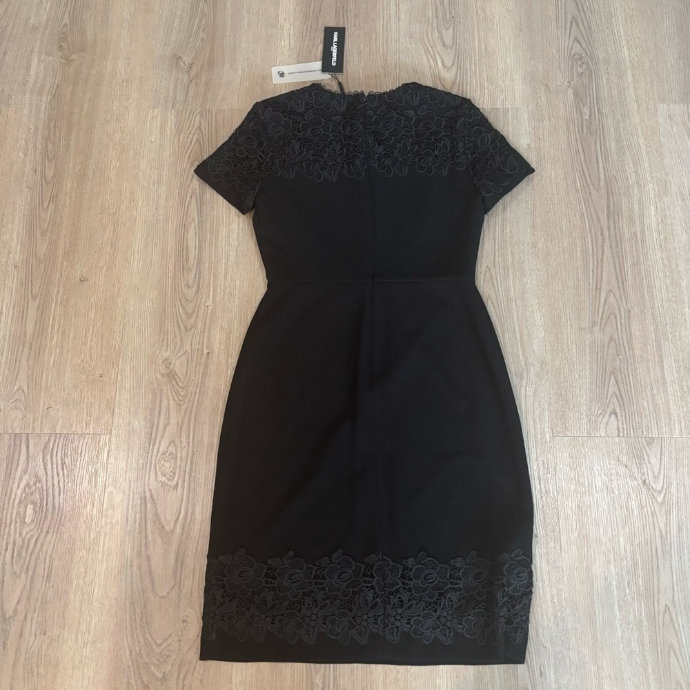 Karl Lagerfeld Black Floral Midi Dress - Picture 10 of 11